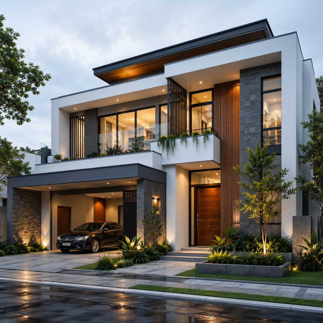 Model rumah minimalis modern 2 lantai