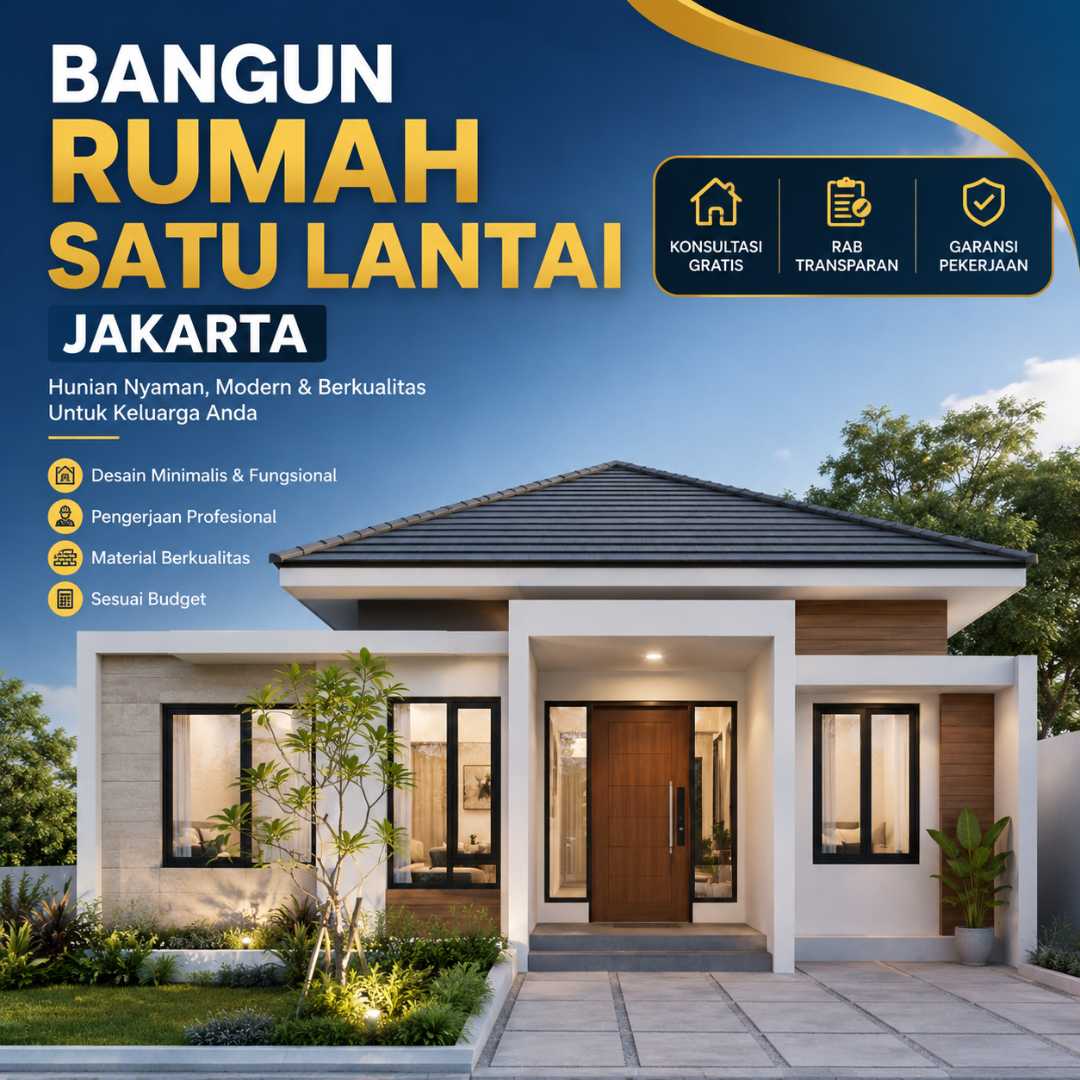 Bangun Rumah Satu Lantai Jakarta